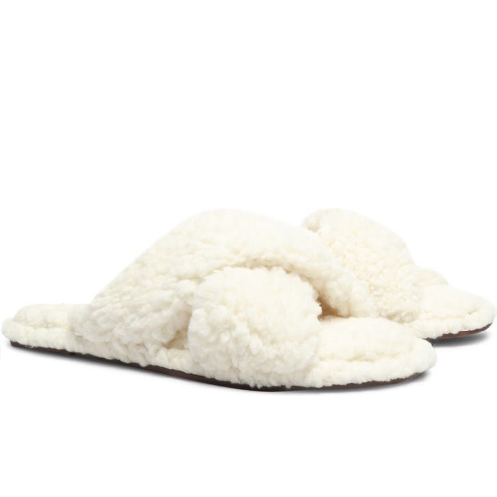 SCHUTZ 🥥 SHERPA SLIPPERS IN AREIA NEW IN BOX SIZE 8